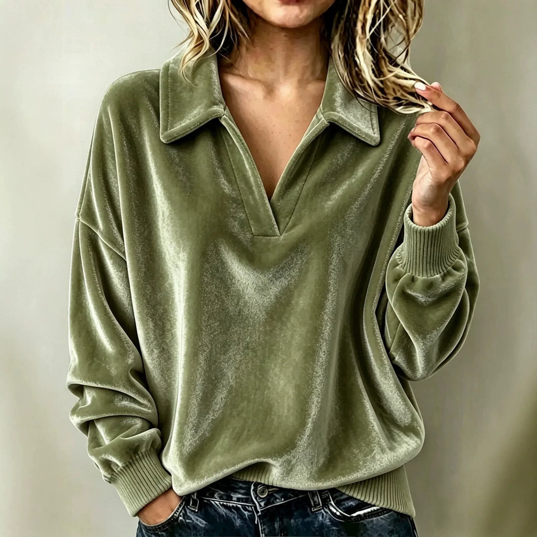 Isla Velvet Polo Top
