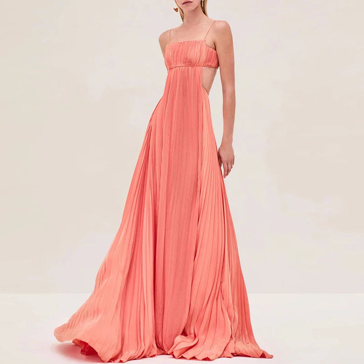 Julie Flowy Pleated Wedding Guest Dress
