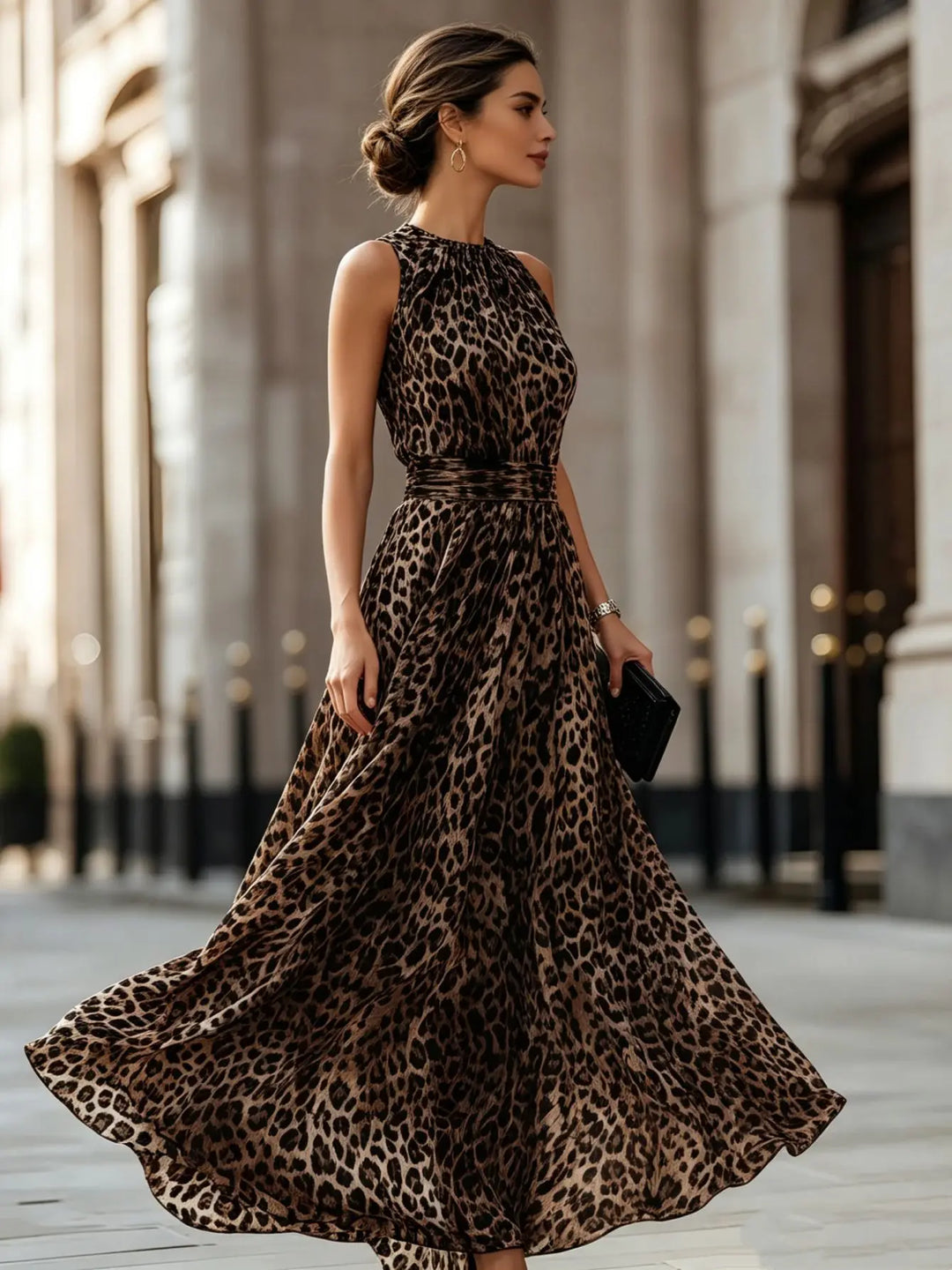 Dania Leopard Flare Dress