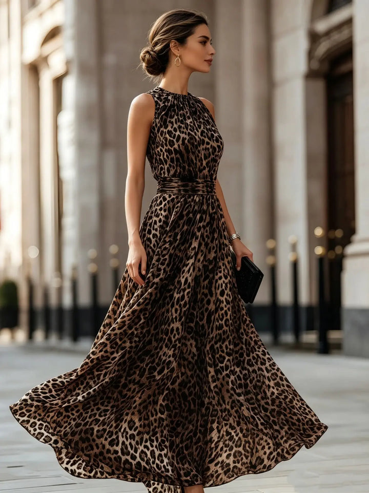 Dania Leopard Flare Dress