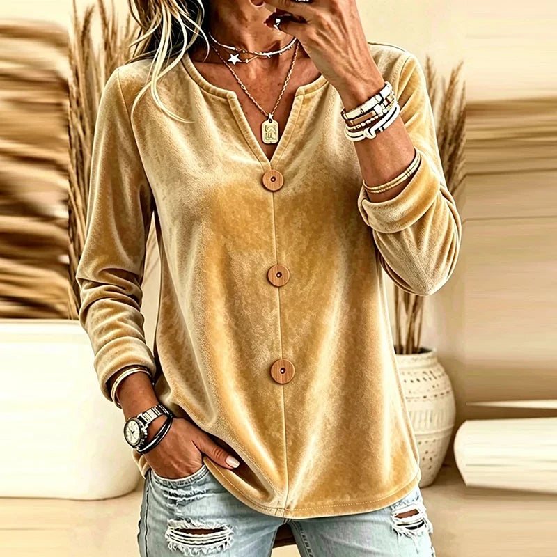 Wilhelmina Button Front Blouse