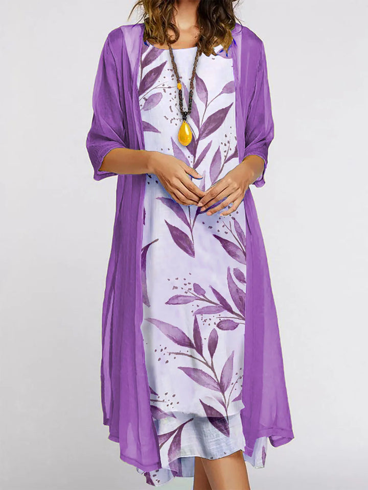 Araya Floral Cardigan Midi Dress