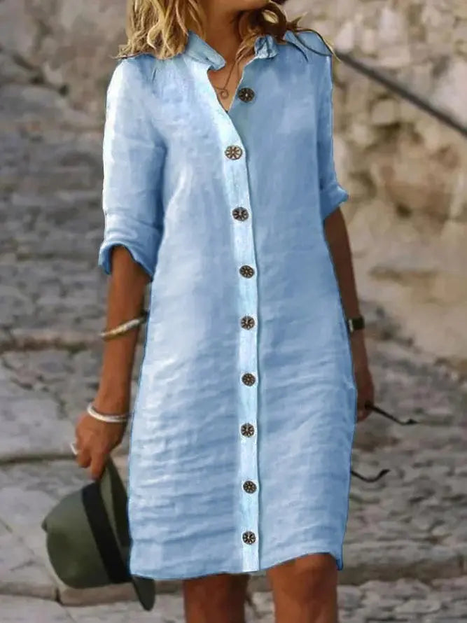 Nerissa Button Front Mini Dress