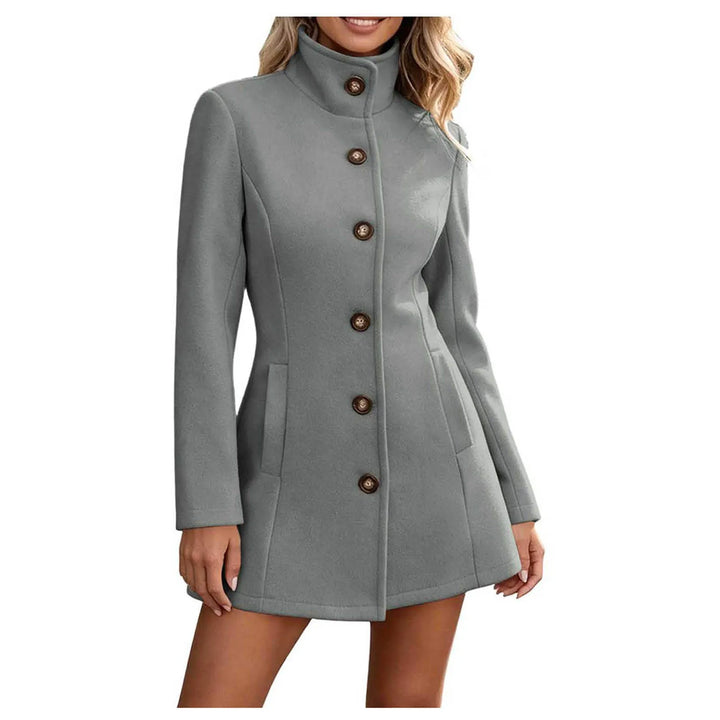 Ines Stand Collar Peacoat