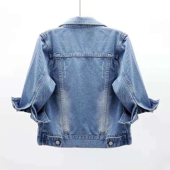 Orleena Cropped Denim Jacket