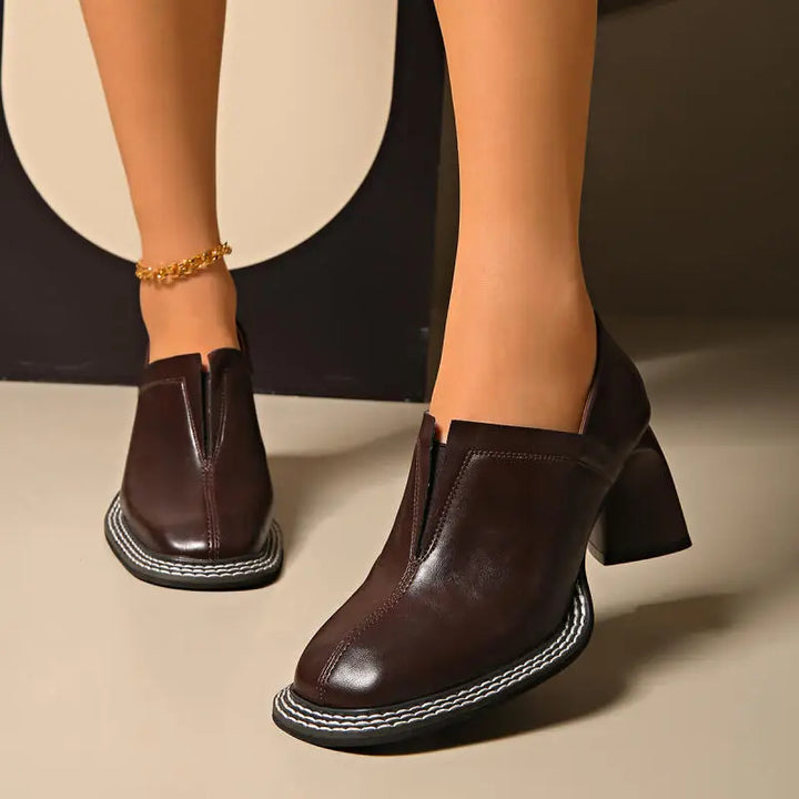 Marisol Contrast Stitch Loafers