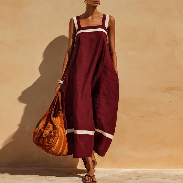 Thessaly Color Block Maxi Dress
