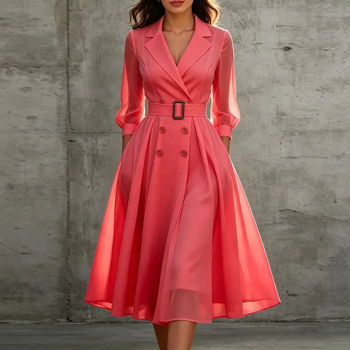 Sabine Double Breasted Midi Dress