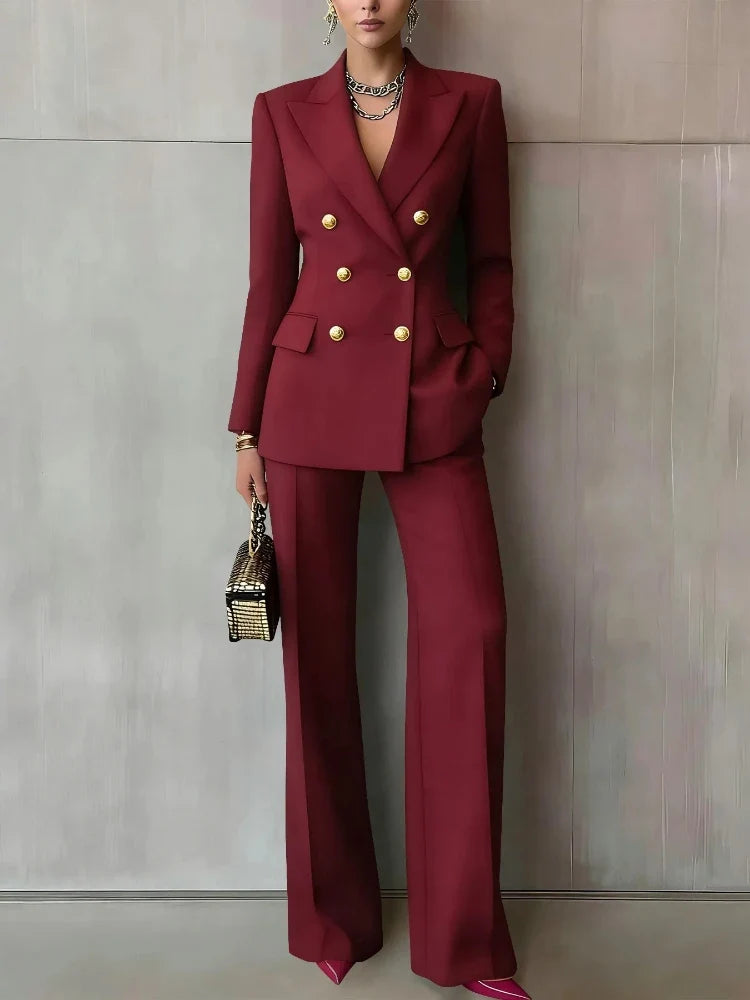 Corinne Double Breasted Blazer Set