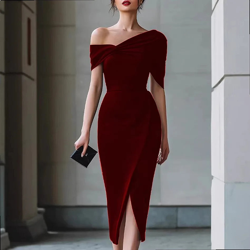 Zara Off Shoulder Midi Dress
