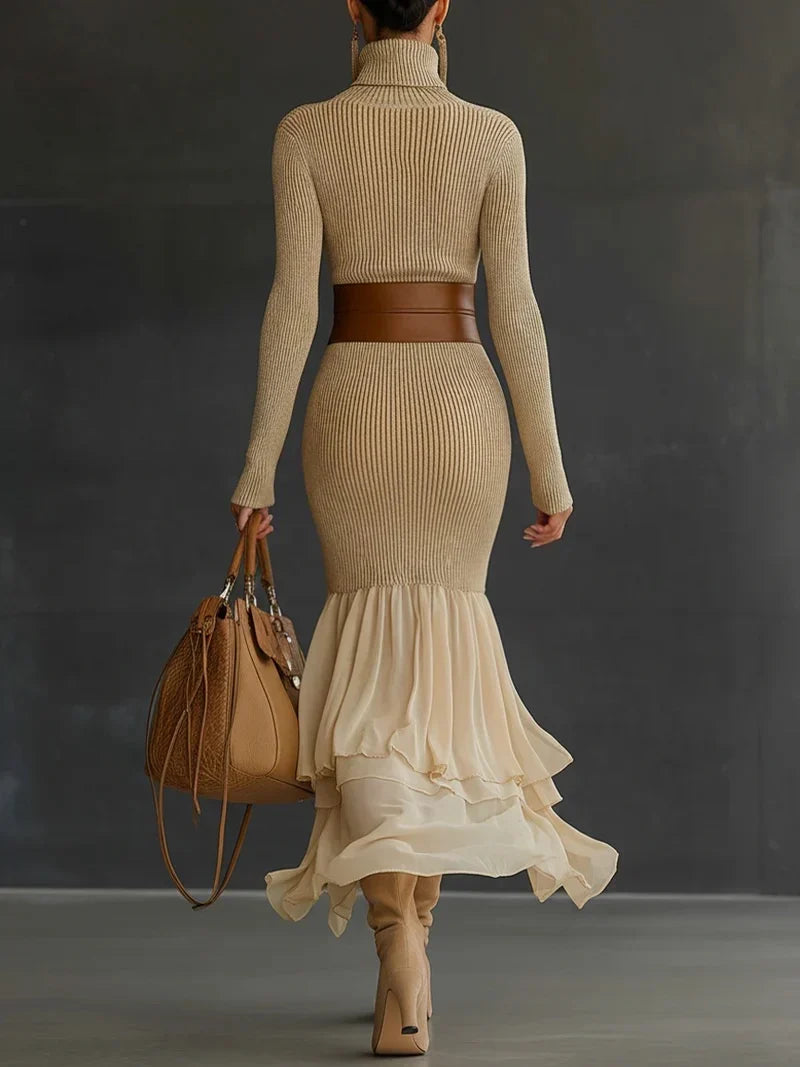Yasmin Elegant Knit Midi Dress