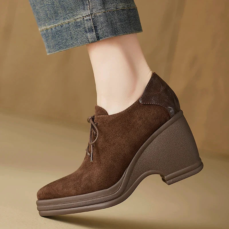 Florence Lace Up Wedges
