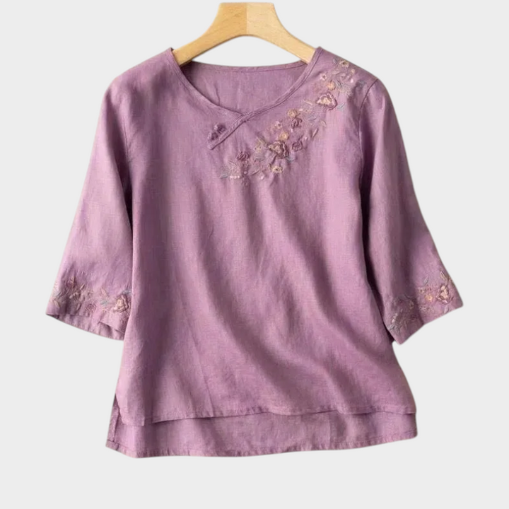 Aviana Floral Embroidered Blouse