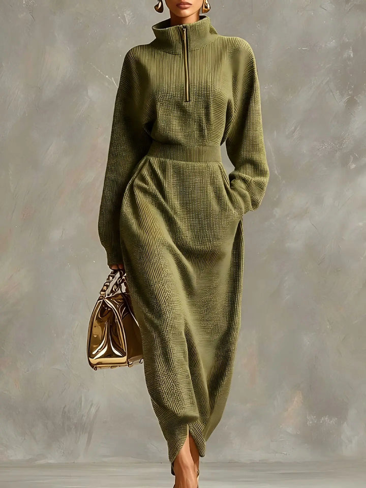 Romilly Elegant Zip Maxi Dress