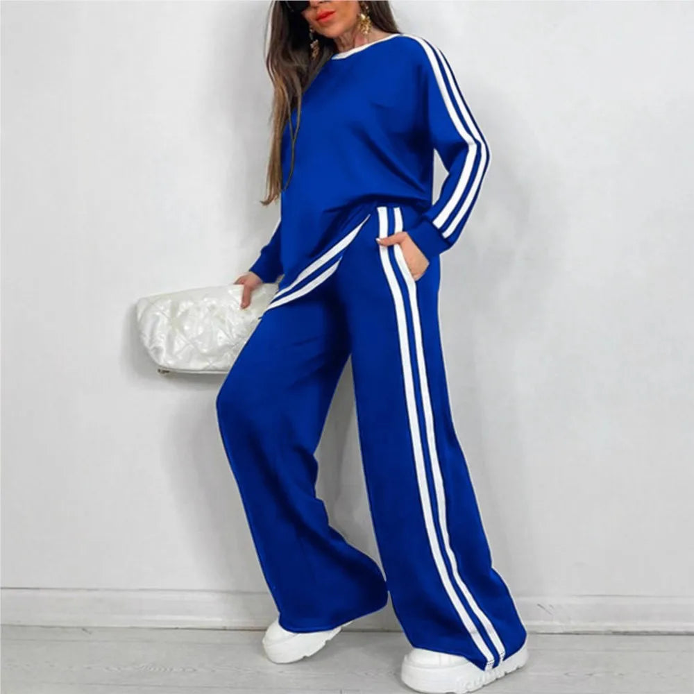 Nora Sports Stripe Lounge Set