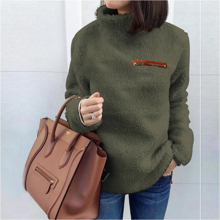 Nadia Sherpa Turtleneck Top