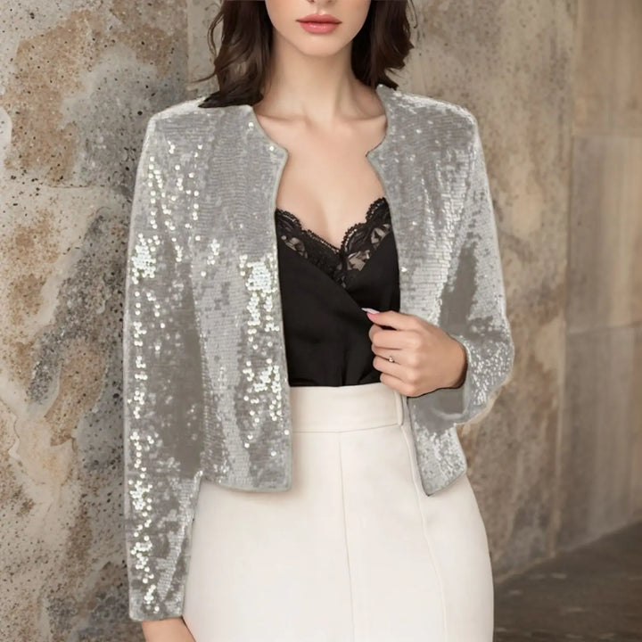 Celeste Open Front Sequin Jacket