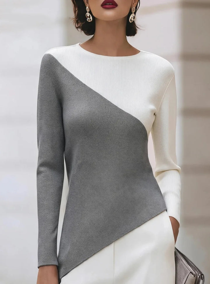 Andrea Asymmetric Contrast Top
