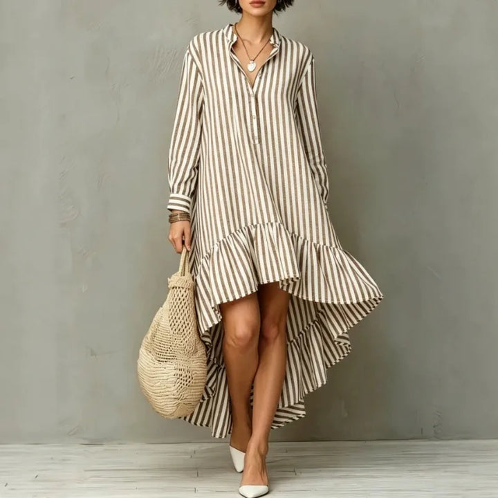 Marisette Stand Collar Midi Dress