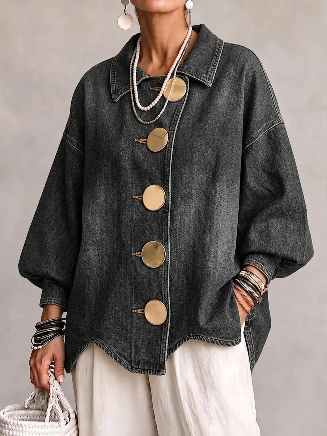 Marnie Button Front Denim Jacket