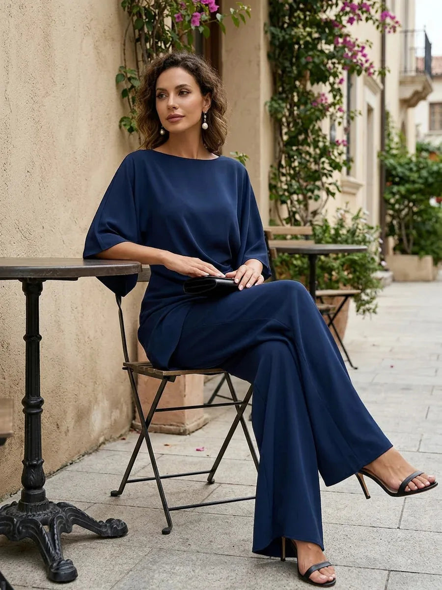 Coraline Draped Hem Trouser Set