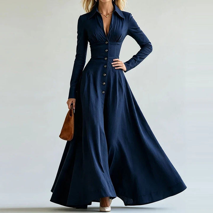 Noelani Button Front Maxi Dress