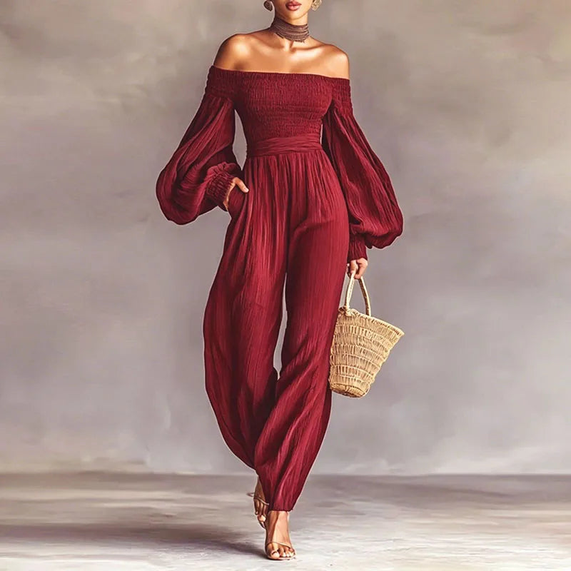 Elara Off Shoulder Jumpsuit