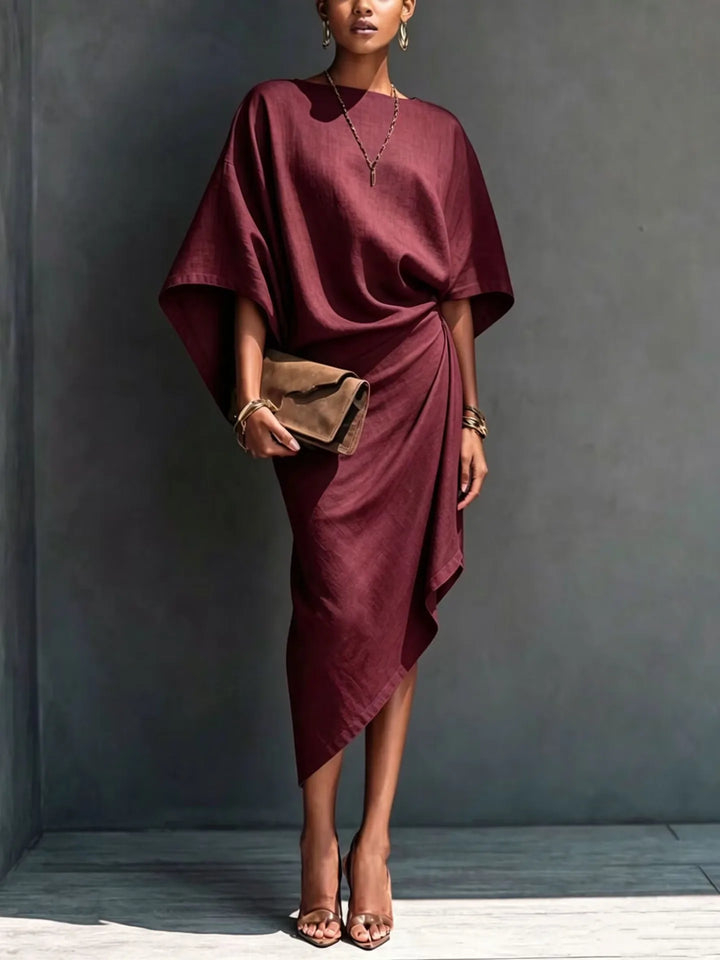 Thalia Batwing Sleeve Midi Dress