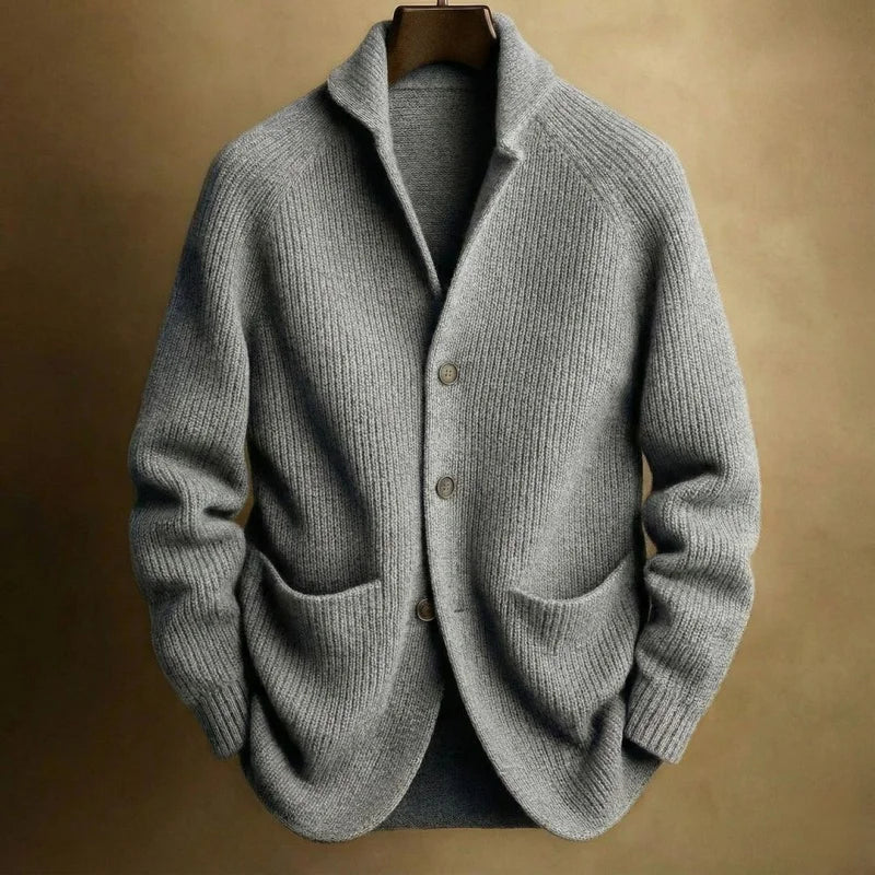 Nathan Ribbed Knit Blazer Cardigan