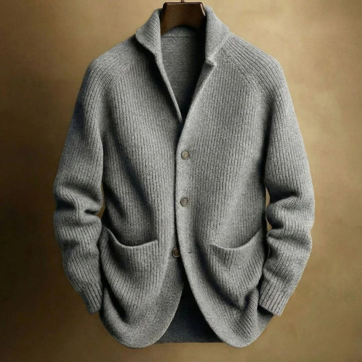 Nathan Ribbed Knit Blazer Cardigan