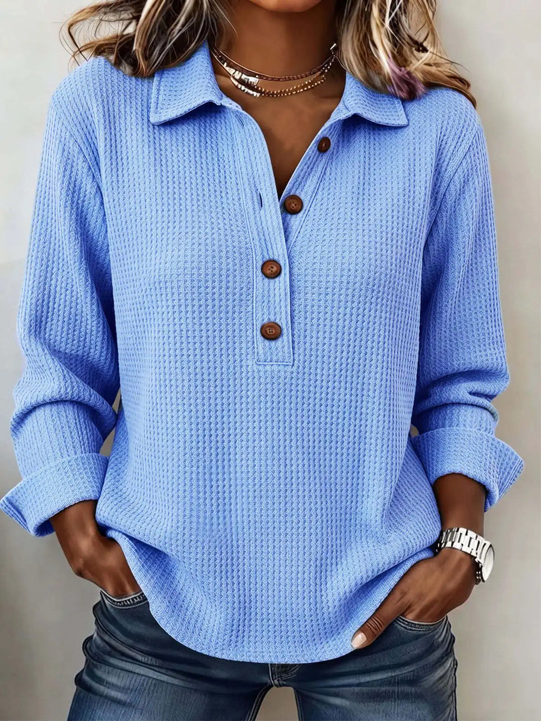 Tessa Waffle Knit Top
