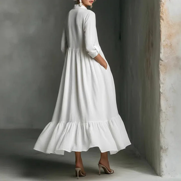 Henna Ruffle Hem Maxi Dress