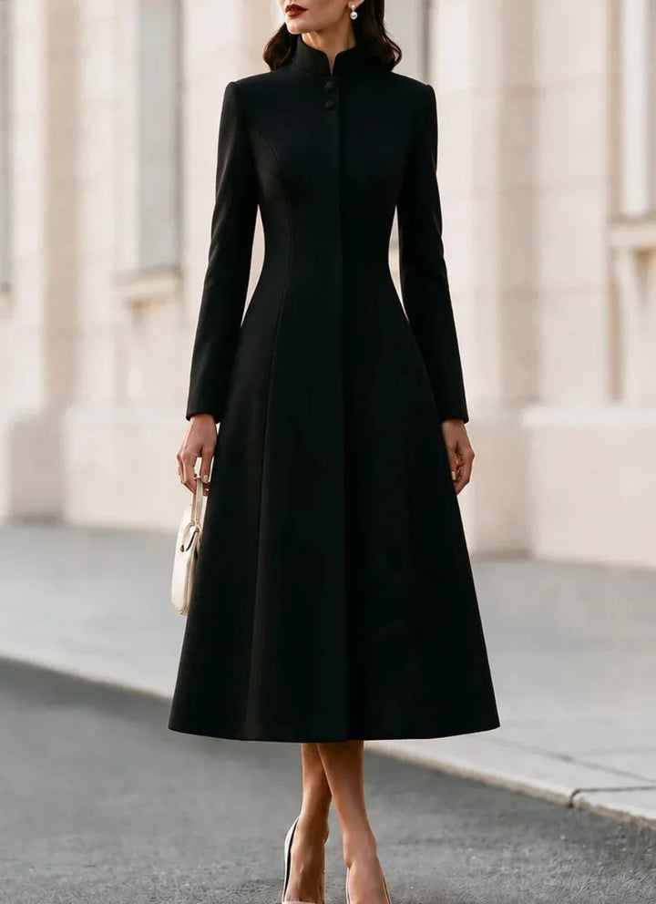 Rosamund Stand Collar Coat Dress