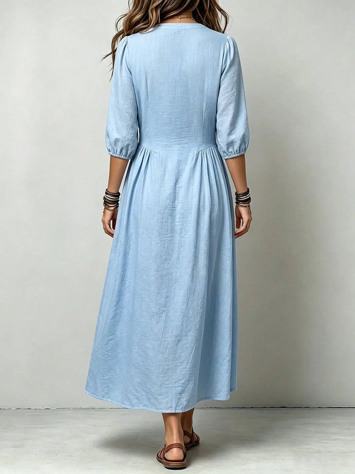 Talia Button Front Maxi Dress