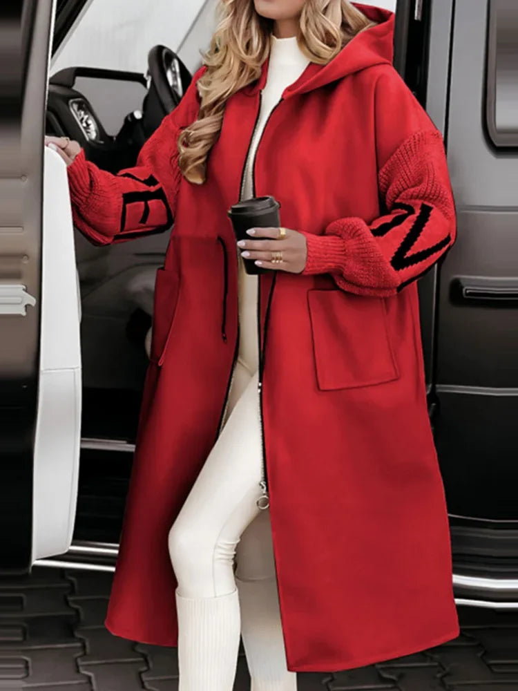 Wilhelmina Drawstring Waist Maxi Coat