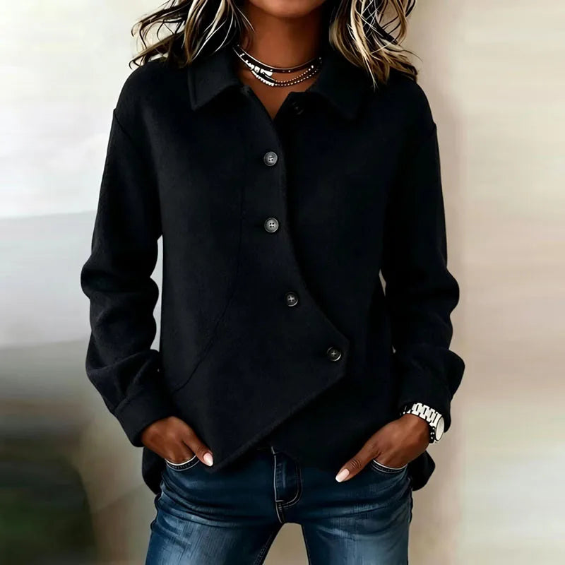 Solene Velvet Button Jacket