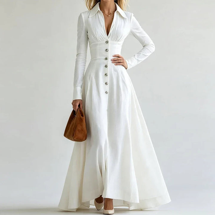 Noelani Button Front Maxi Dress