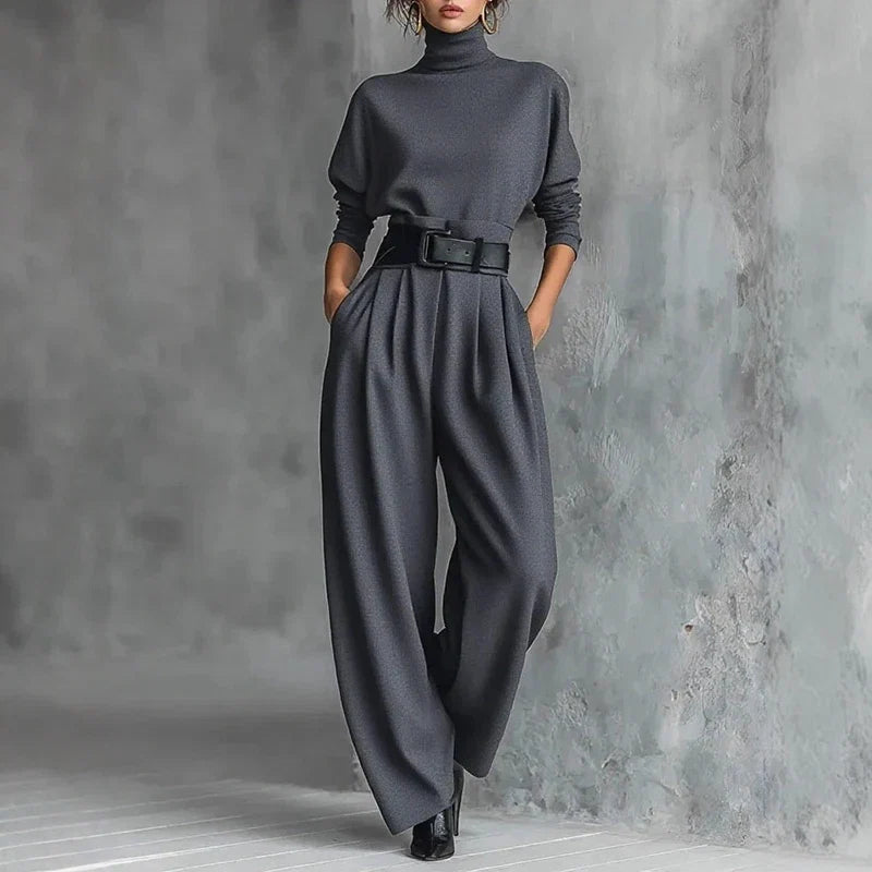 Laurel Elegant Turtleneck Pant Set