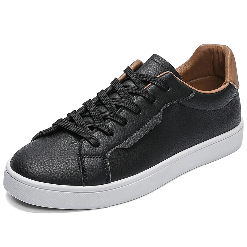 Declan Pebbled Leather Sneakers