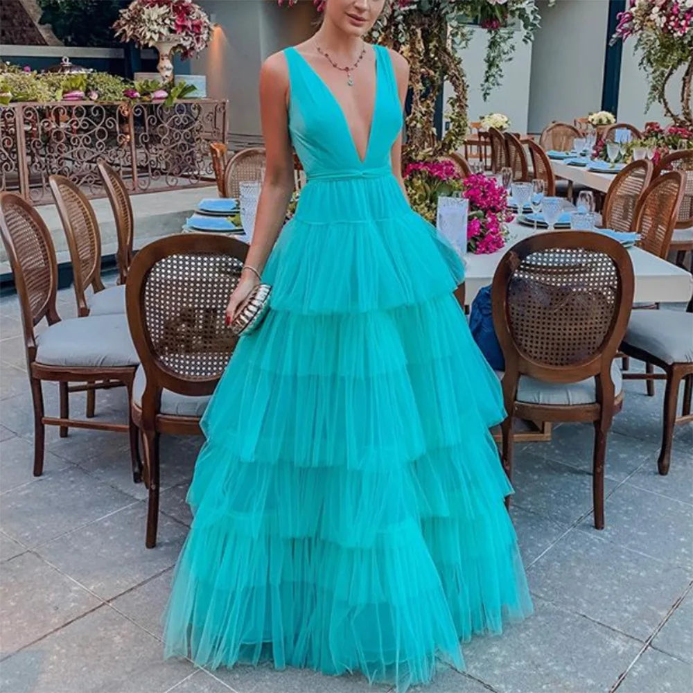 Sienna Elegant Ruffle Maxi Dress