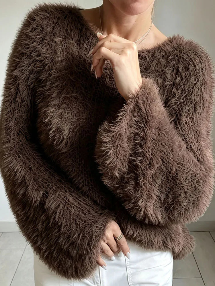 Milena Fuzzy Knit Sweater