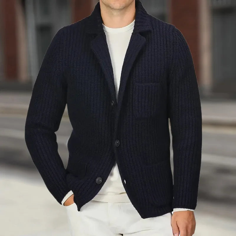 Gareth Ribbed Knit Cardigan