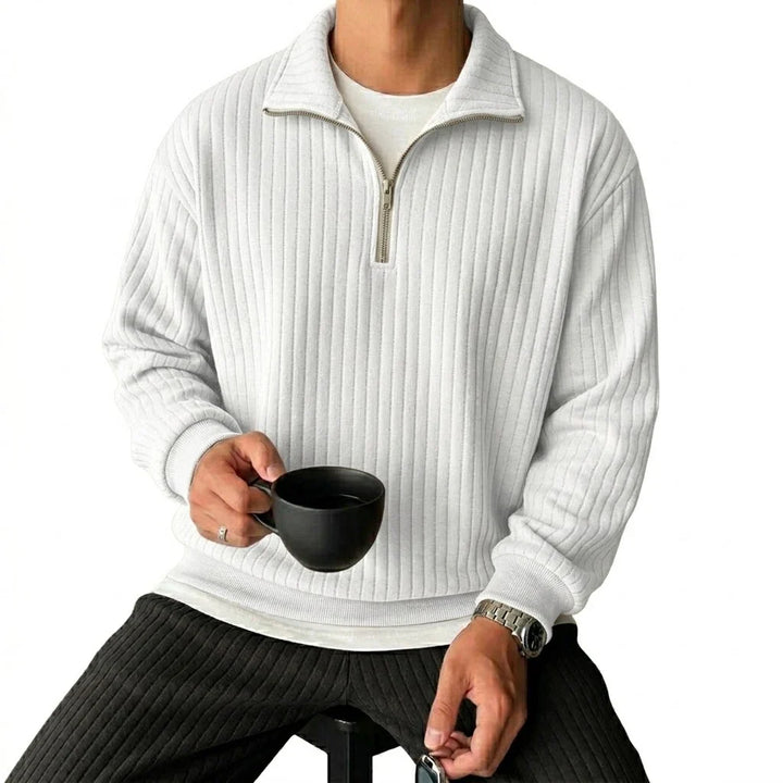 Weston Ribbed Half Zip Pullover
