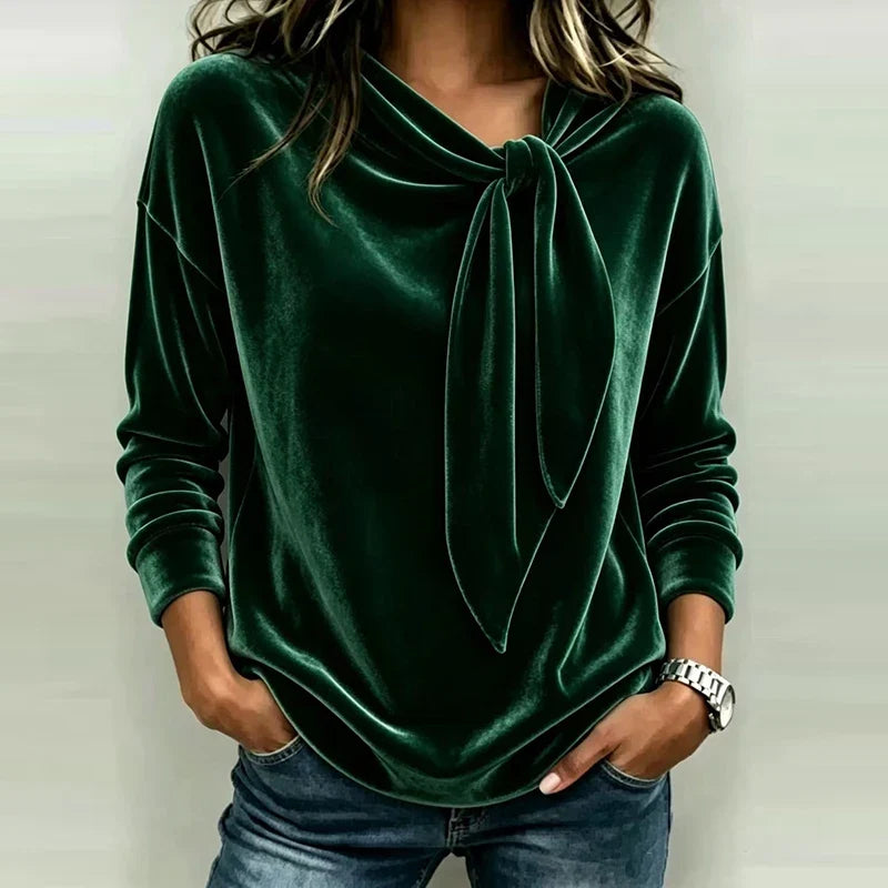 Corinne Bow Neck Pullover