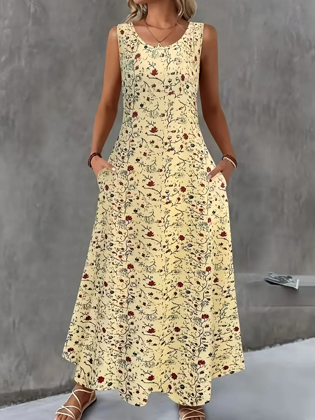 Kerensa Boho Floral Pocket Maxi Dress