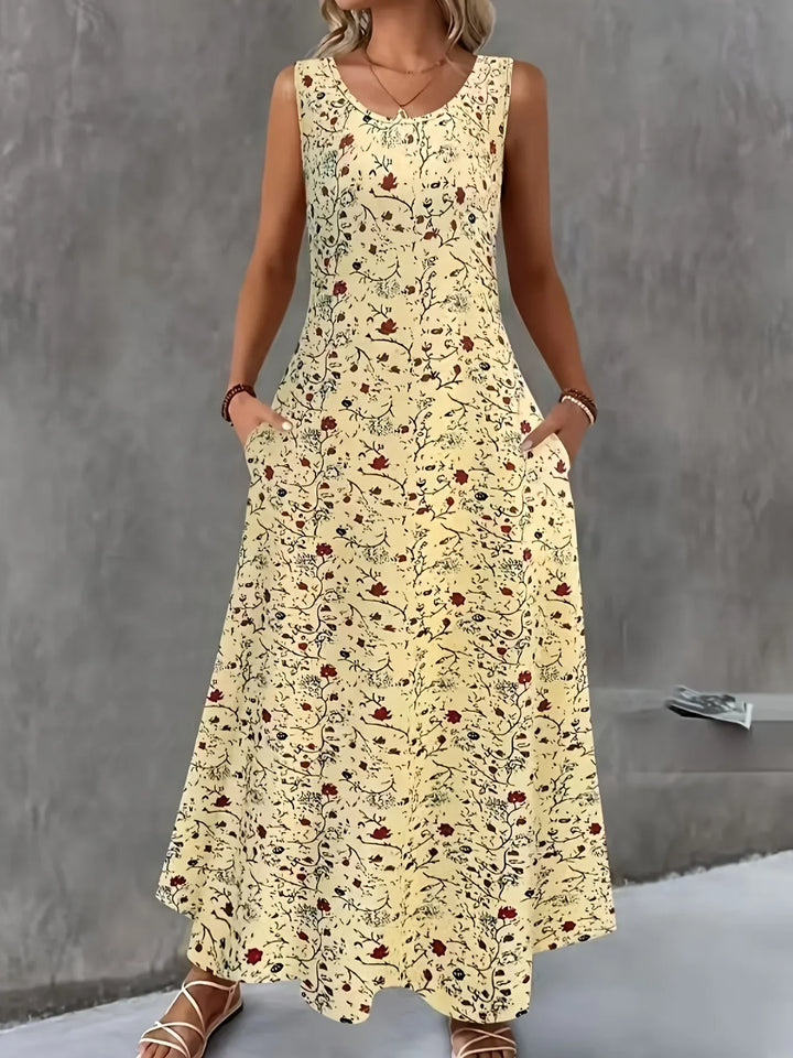 Kerensa Boho Floral Pocket Maxi Dress