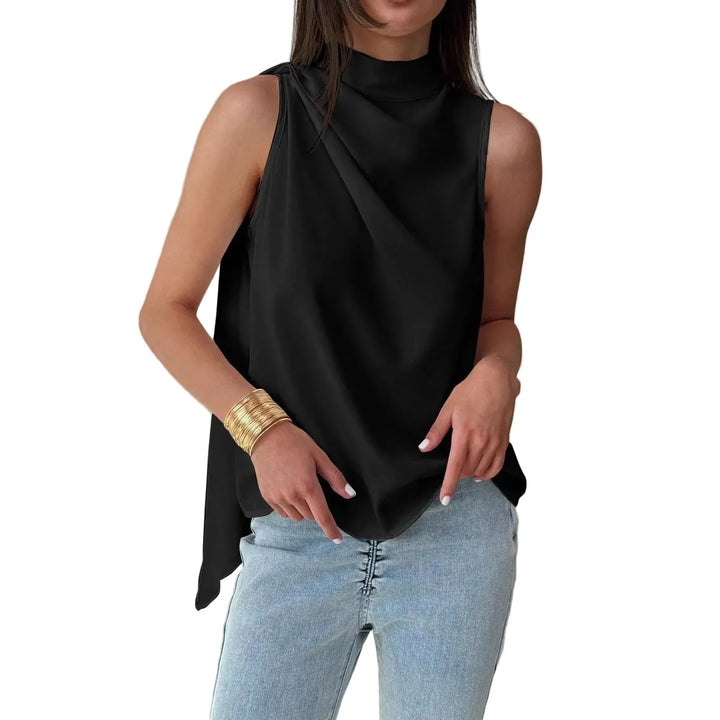 Zoey Elegant Sleeveless High Neck Blouse