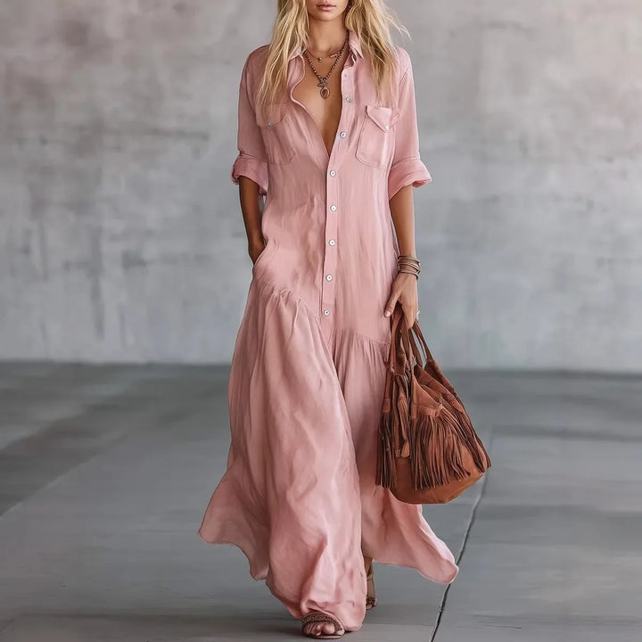 Gracia Loose Tiered Long Dress