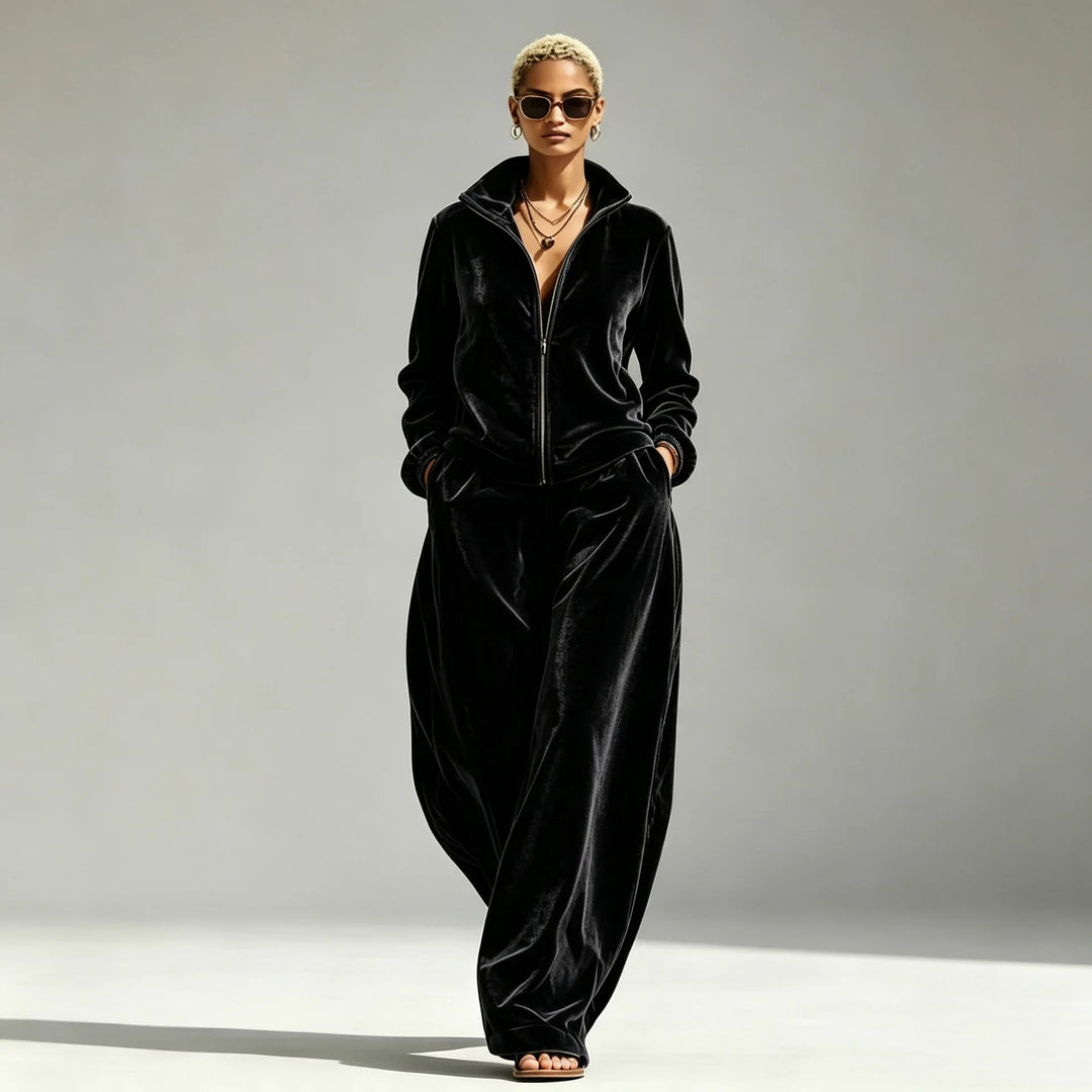 Marlene Zip Front Two-Piece Set