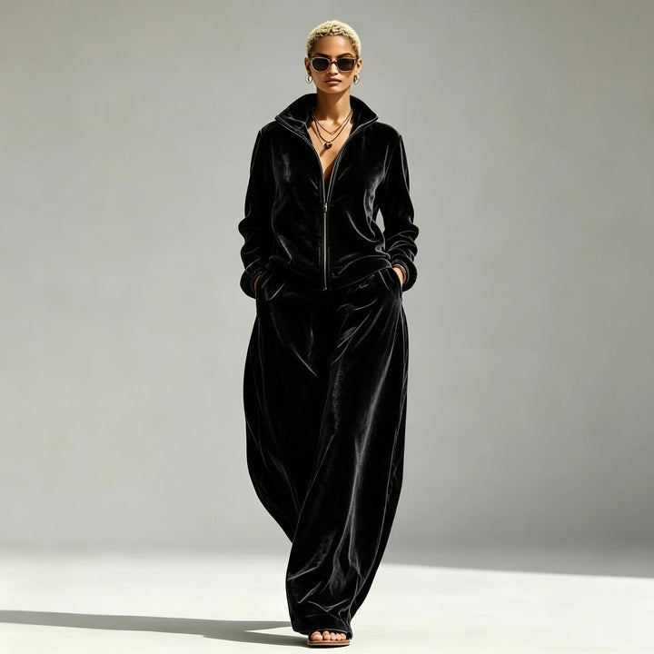 Marlene Zip Front Two-Piece Set